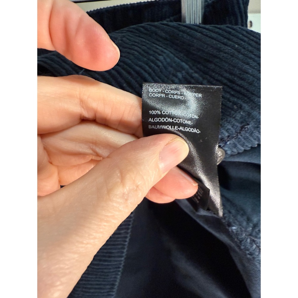 Free People Ray‎ Corduroy Mini Skirt Navy Blue Button Front Size 10 Y2K Indie - Picture 7 of 9
